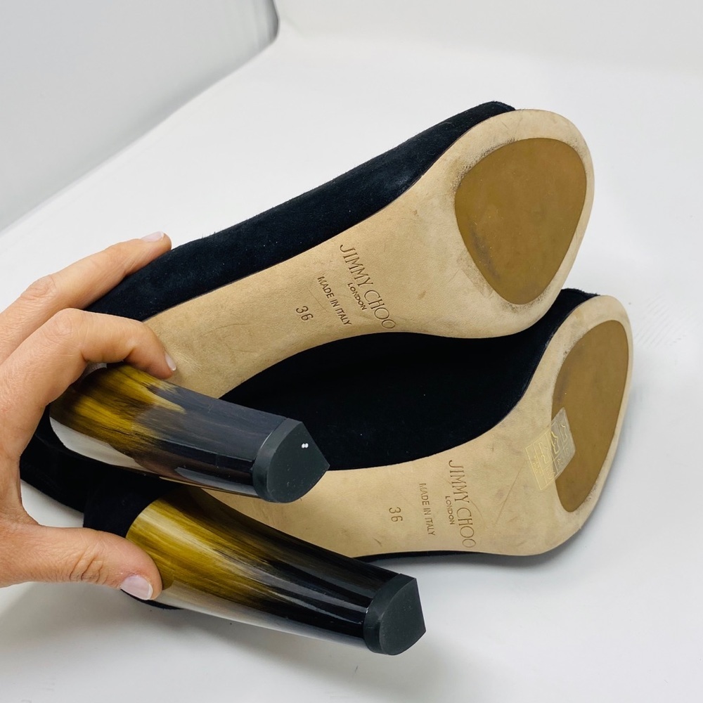 JIMMY CHOO**Black Suede Booties*US 6**$1395 - Picture 7 of 8